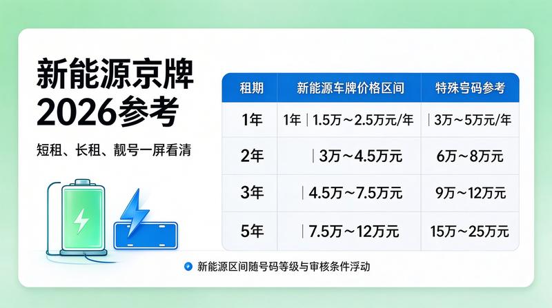 2026年京牌租赁新政策解读